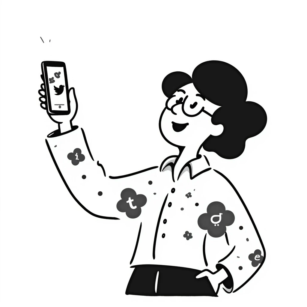 boomer, playful and expressive hand-drawn doodle style emoji
