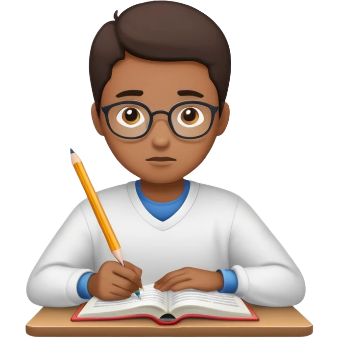 Uma pessoa estudando  emoji