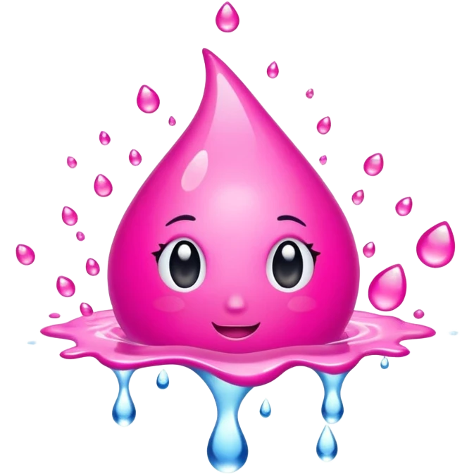 pink water splash emoji