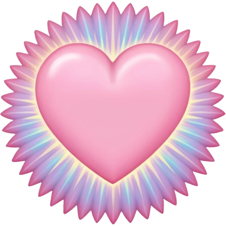 pastel heart with pastel starburst emoji