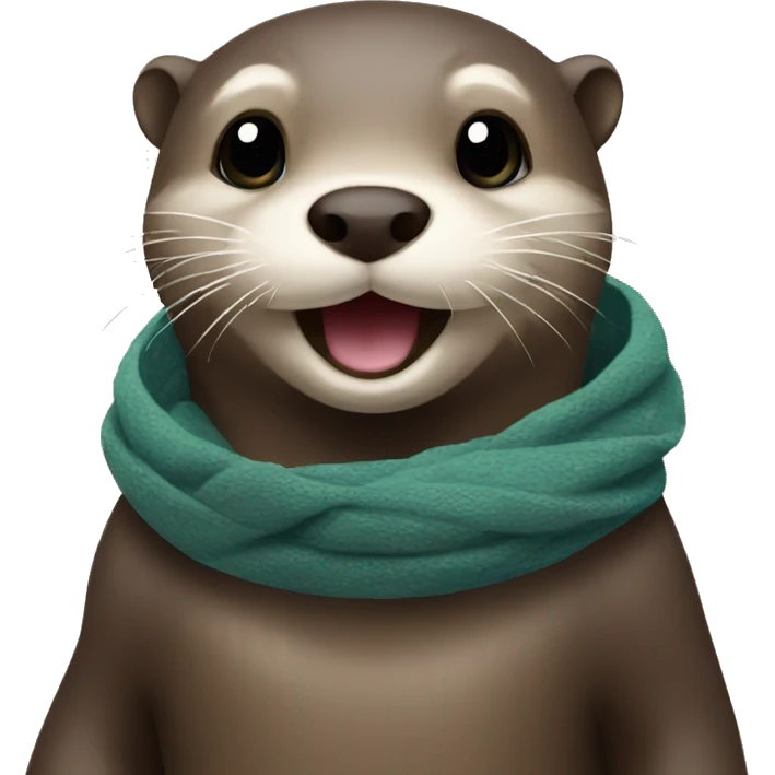 Otter with scarf emoji