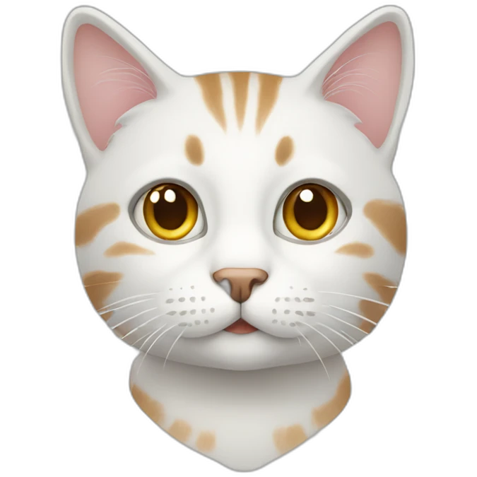 white tabby cat emoji