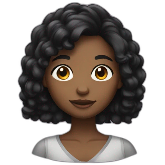 black haire girl emoji