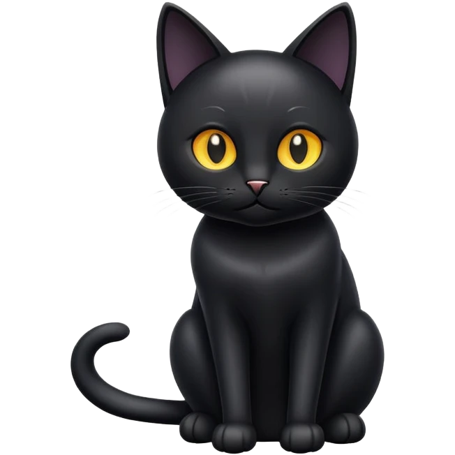 a black cat emoji