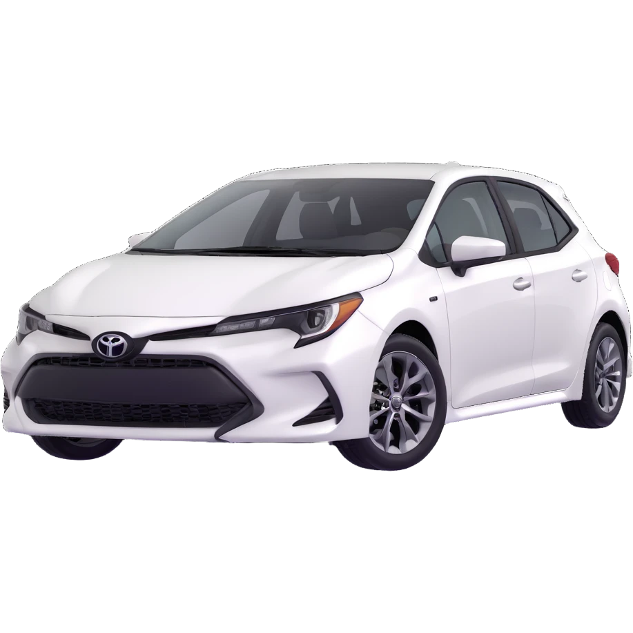 white Toyota Corolla 2016 hatchback emoji