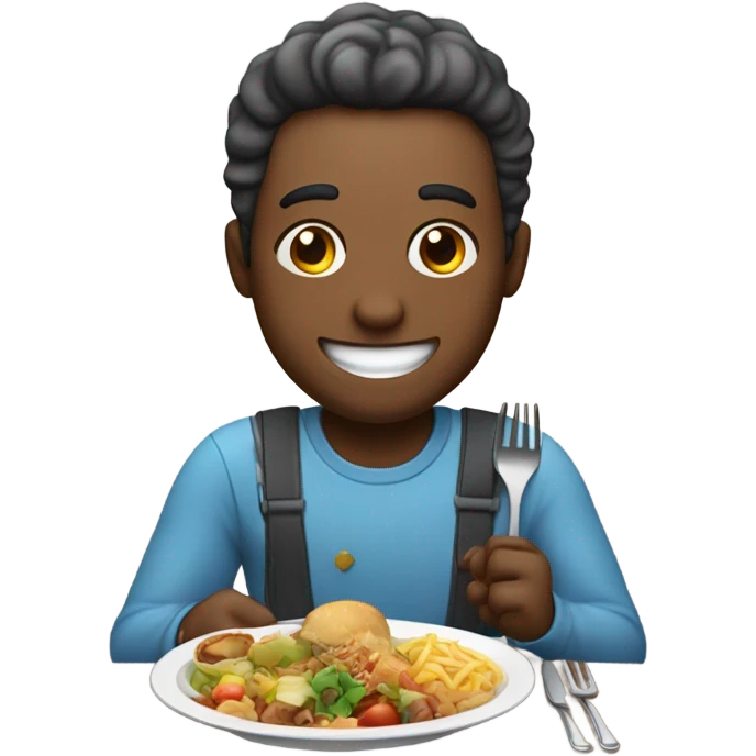 Guy eating emoji