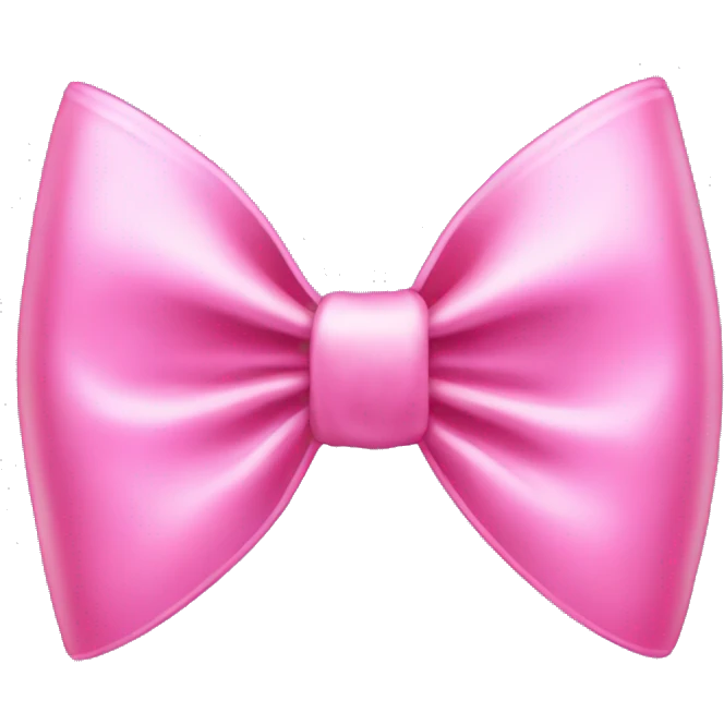 Coquette pink bow emoji