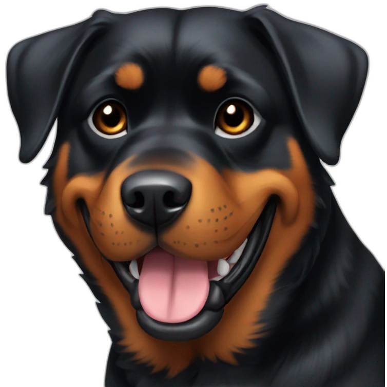 Rottweiler-happy emoji