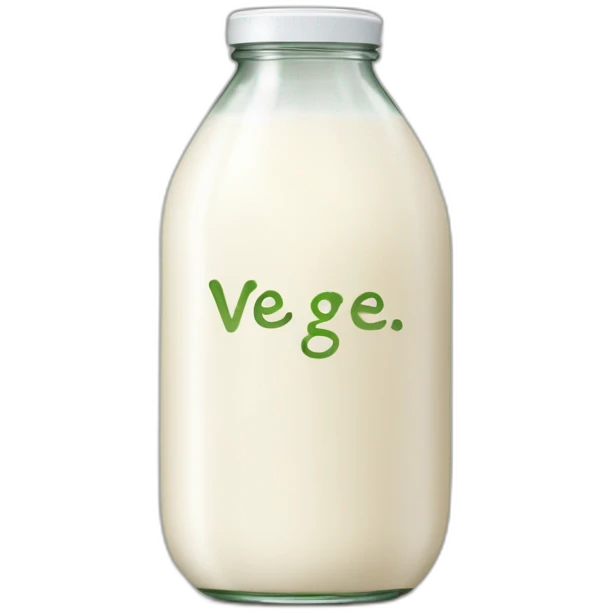 buttle of milk with text "vege" emoji