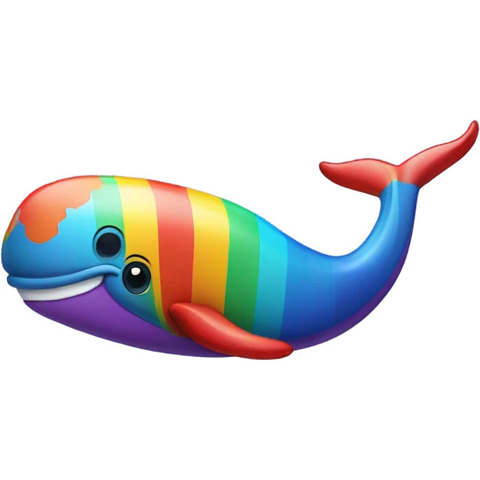 Rainbow whale emoji