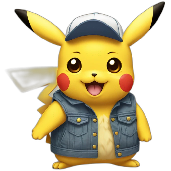 Pikachu assit et mignon emoji