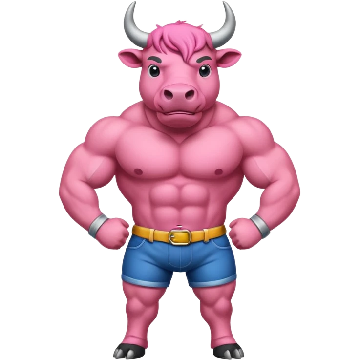 pink bull with shirt  emoji