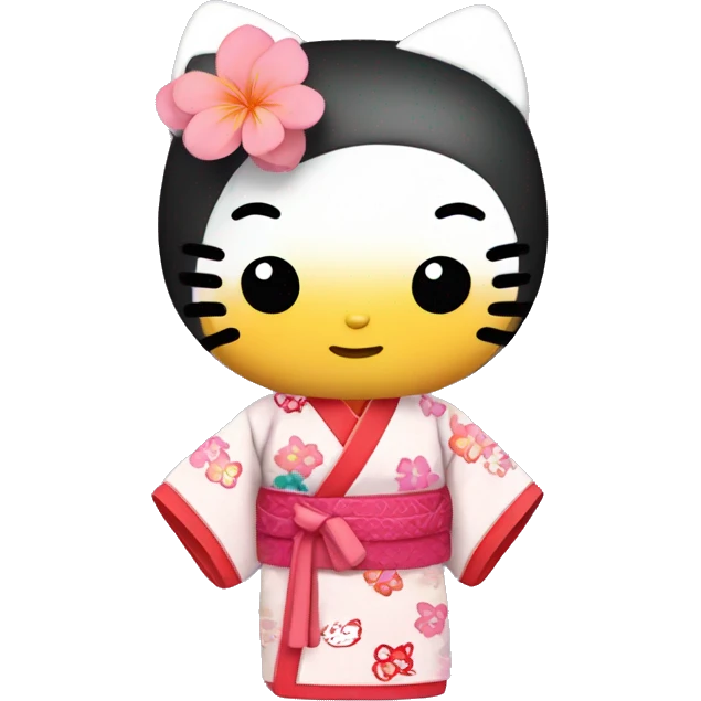 Hello kitty in kimono  emoji