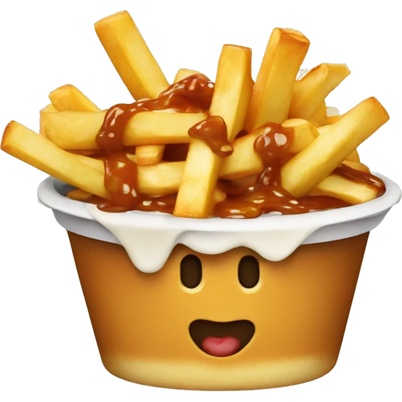 Poutine qui mange une poutine emoji
