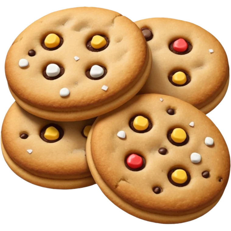 a pair of cookies without Chocolate emoji