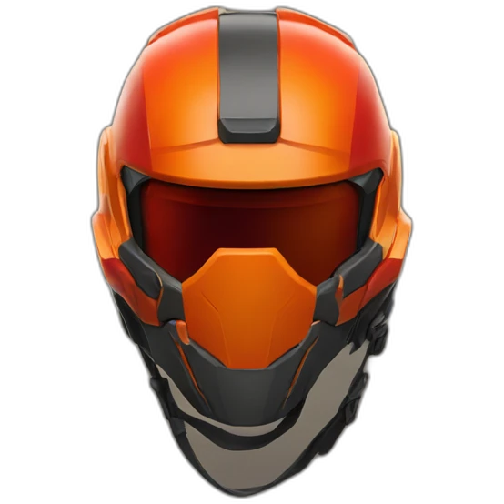 Orange and red halo helmet emoji