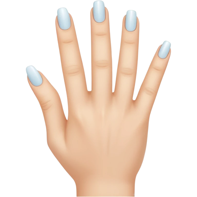 one finger with a clear manicure emoji