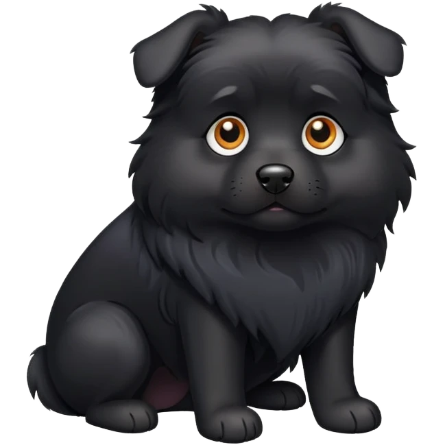 Black dog emoji
