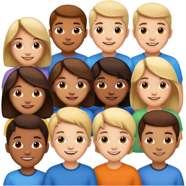 En masse børn  emoji
