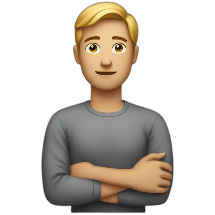 Person with hand on the chest emoji