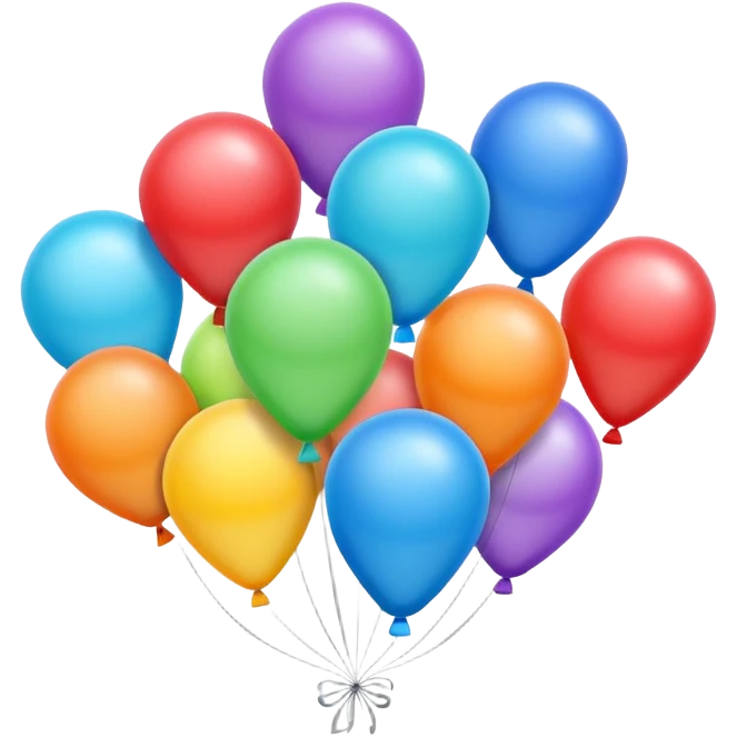 shaped flying balloons emoji