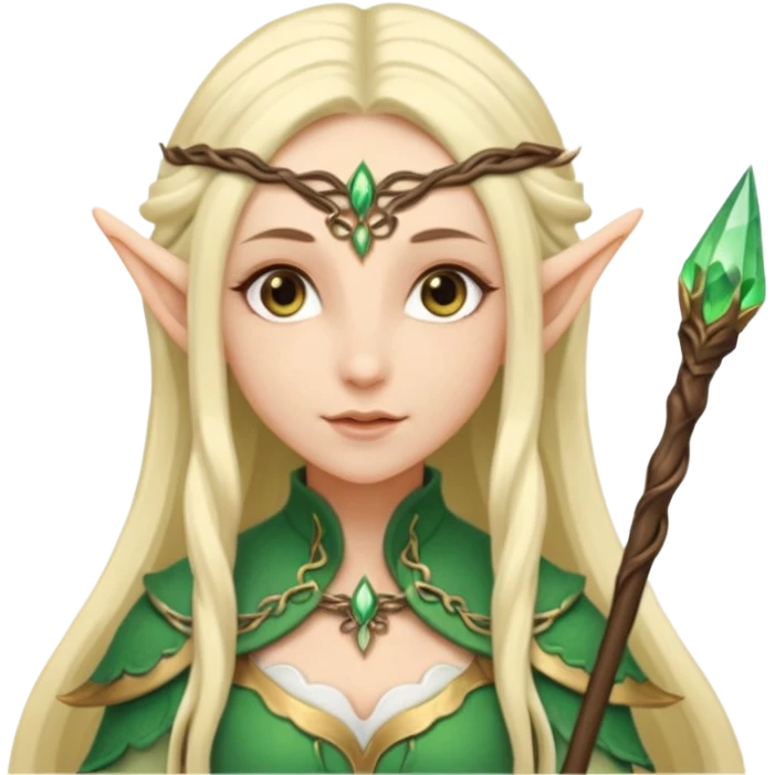elf girl with staff emoji