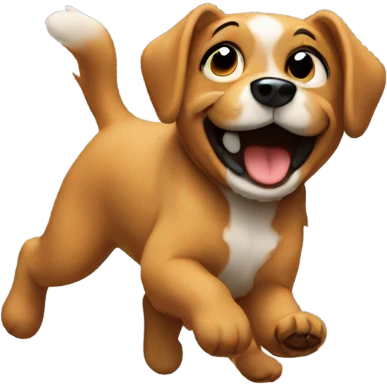 Dog dancing emoji