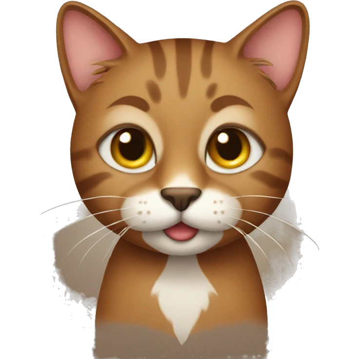 Brown cat  emoji