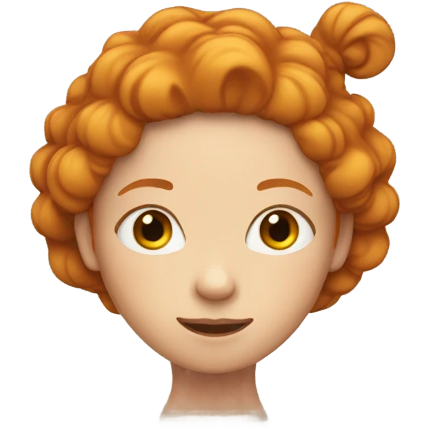 ginger girl with plop on her head emoji