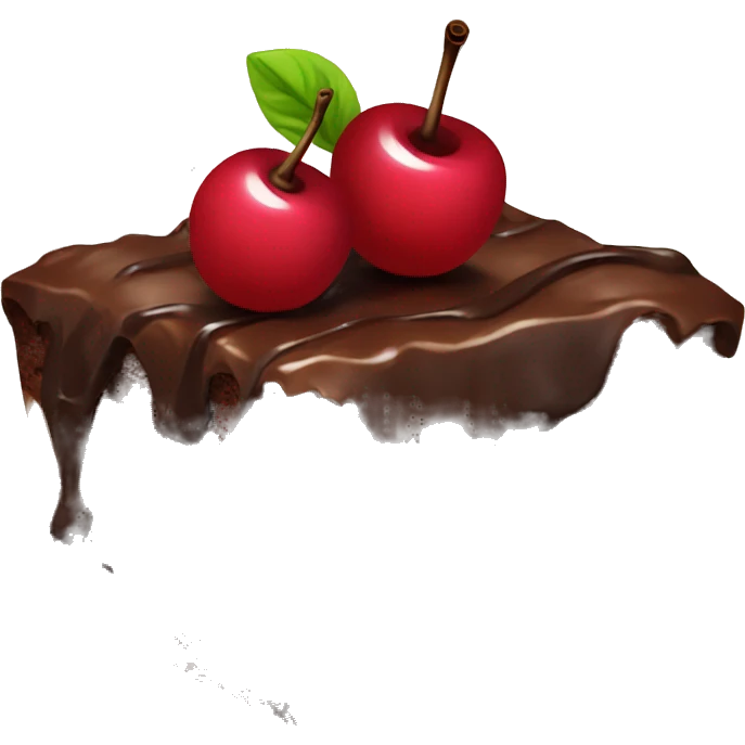 brownie with cherry on top  emoji