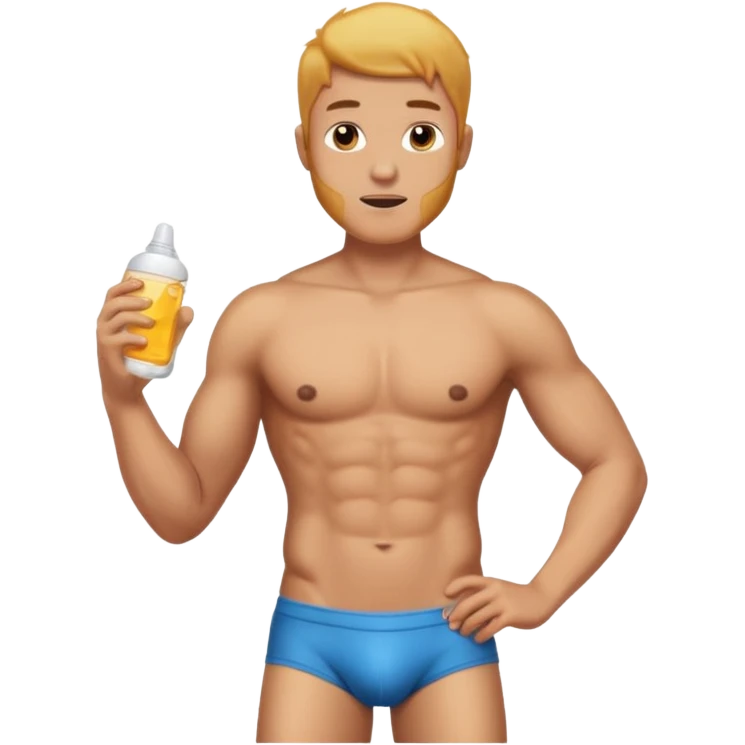 Male shirtless honey skin six pack sexy big dih lean full body without pants hold condom and jerking off emoji