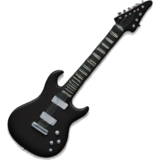 Black metal electric guitar emoji