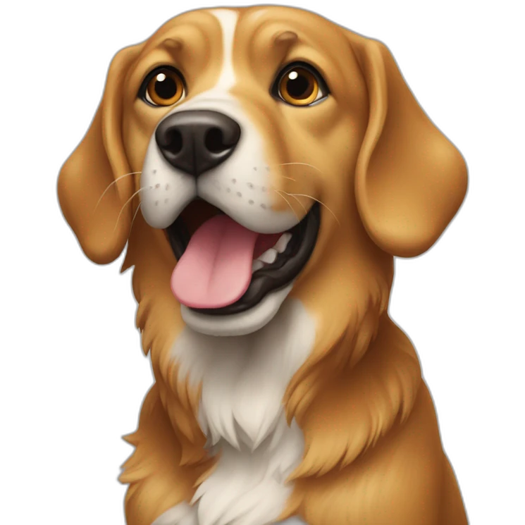 Chat sur chien emoji