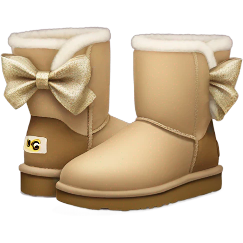 uggs with bows on back emoji