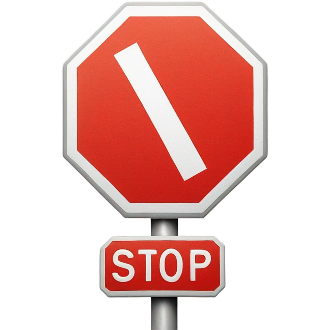 stop sign emoji