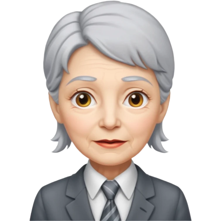 old woman with Necktie emoji