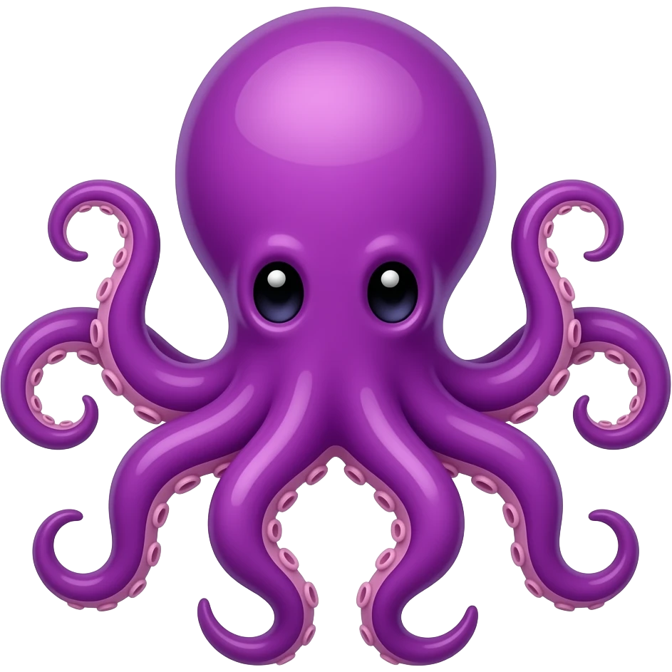 octopus in vibrant purple color emoji
