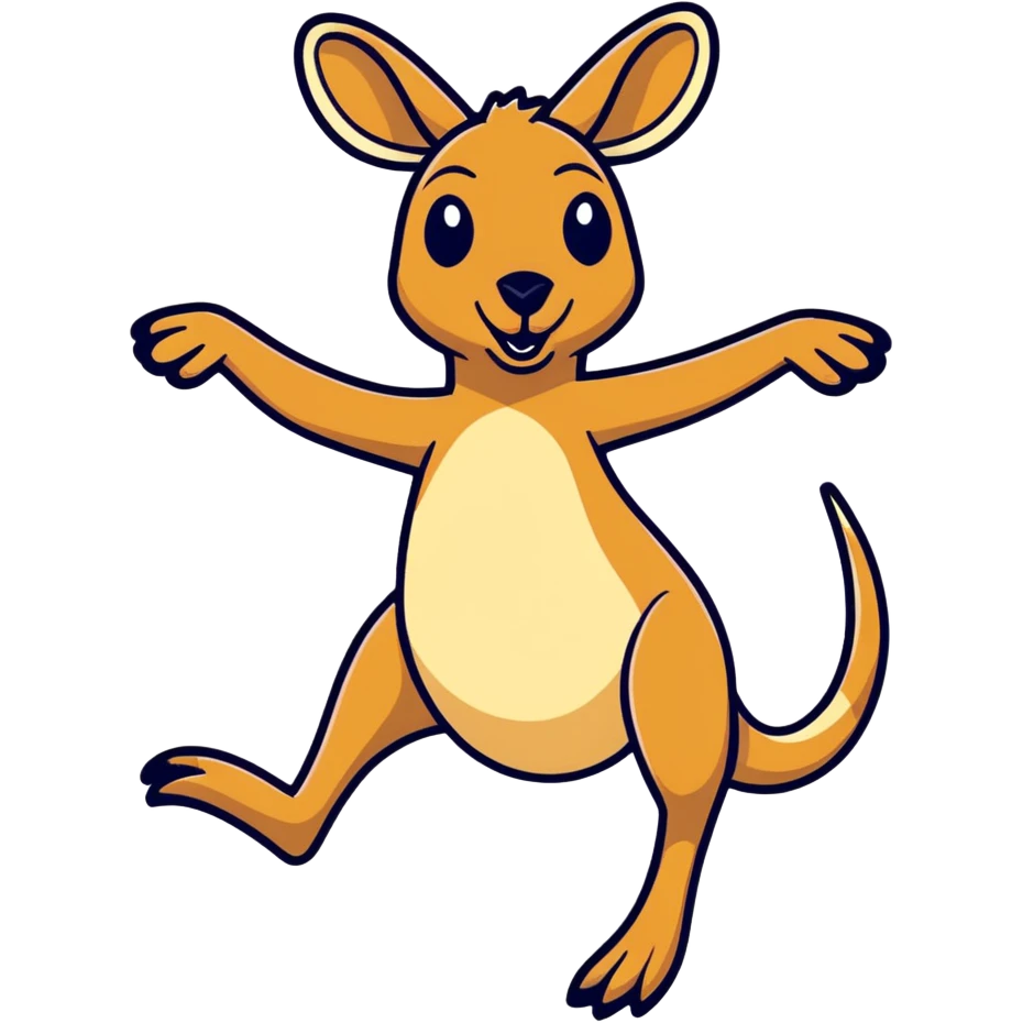 A kangaroo hitting the Nae Nae emoji