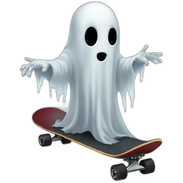 ghost on skateboard emoji