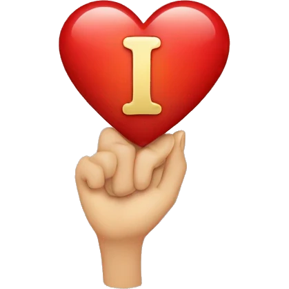 Heart with the initial I emoji