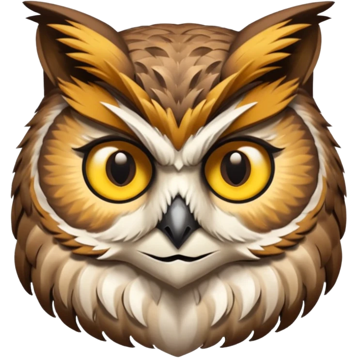 Owl with cat head emoji