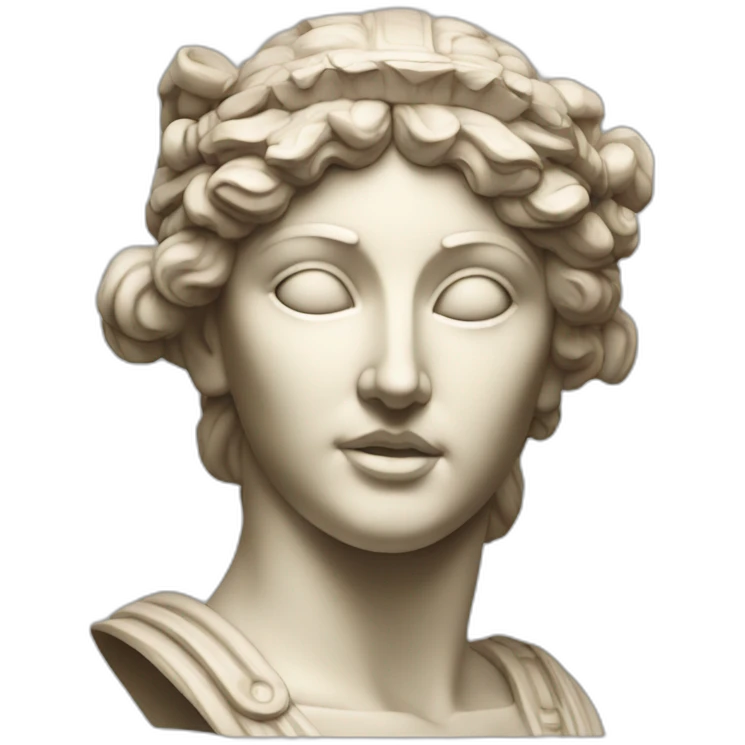 Sculpture of Athena the Greek goddess  emoji