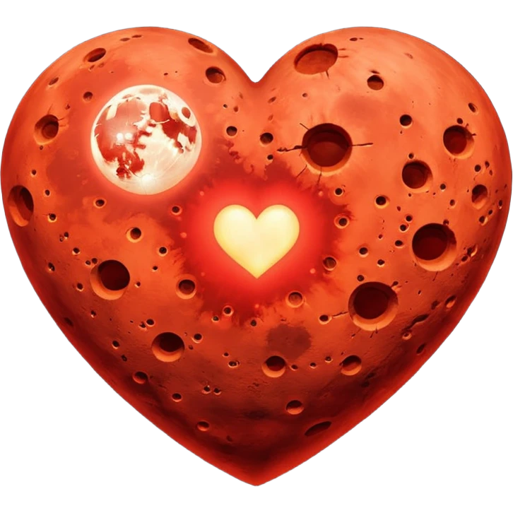 moon and mars heart emoji