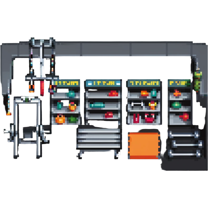 Gym fitness center with exercise equipment emoji