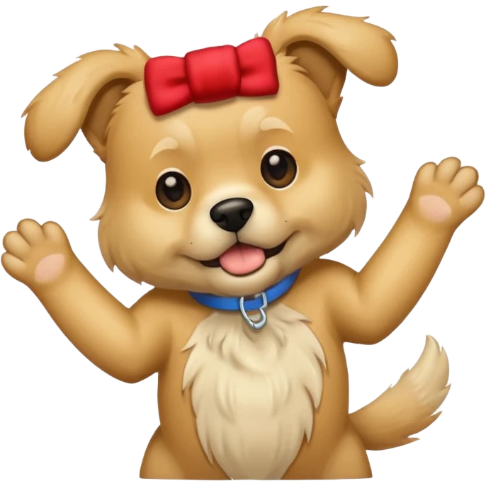 Beige dog throwing up emoji