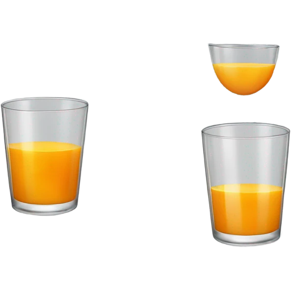 a glass of orange juice emoji
