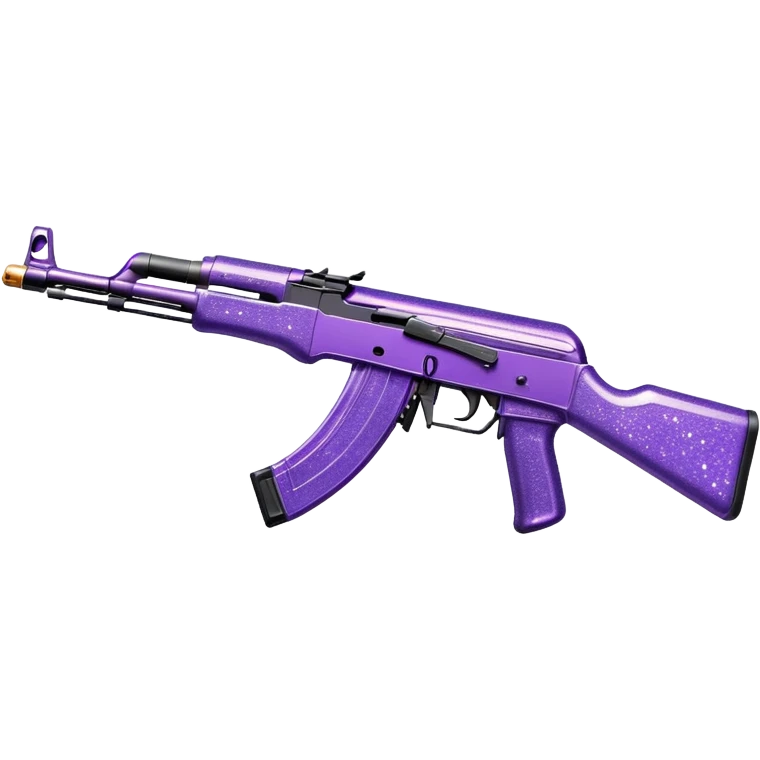Purple glittery Ak 47 emoji