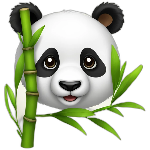 Panda Bär mit Bambus emoji
