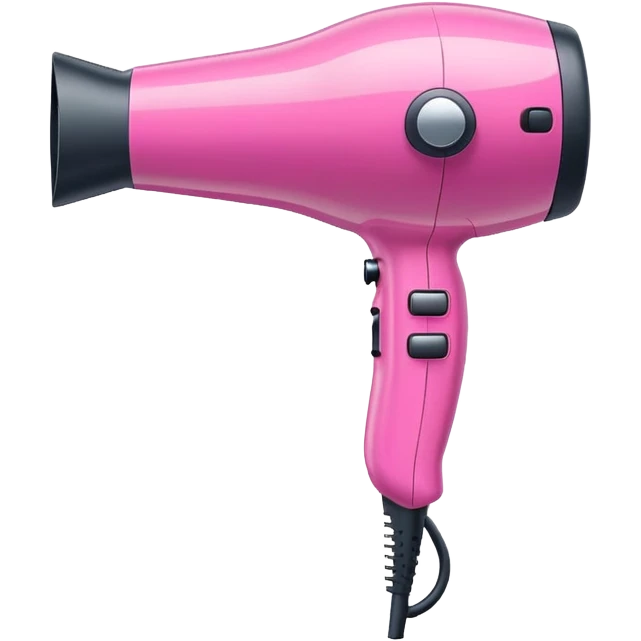 pink hairdryer emoji