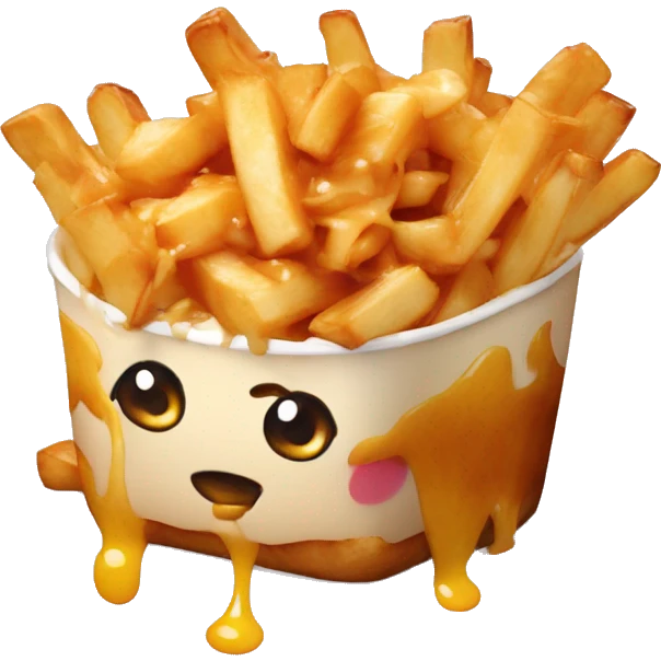 Poutine qui mange une poutine emoji